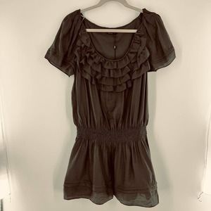 Vertigo Paris Ruffled Dress Green Size Large